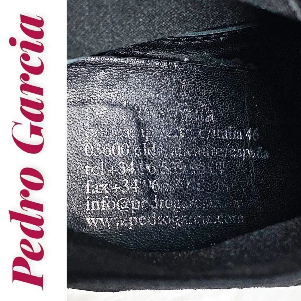 PEDRO GARCIA SUEDE LEATHER‎ PLATFORM CHELSEA BOOTIE STILETTO BLACK, Size 40